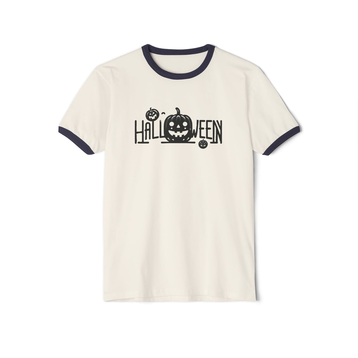Halloween staple, Unisex Cotton Ringer T-Shirt, Spooky Graphic Tee, Fun Fall Fashion, Halloween Costume Top, Casual Halloween Wear