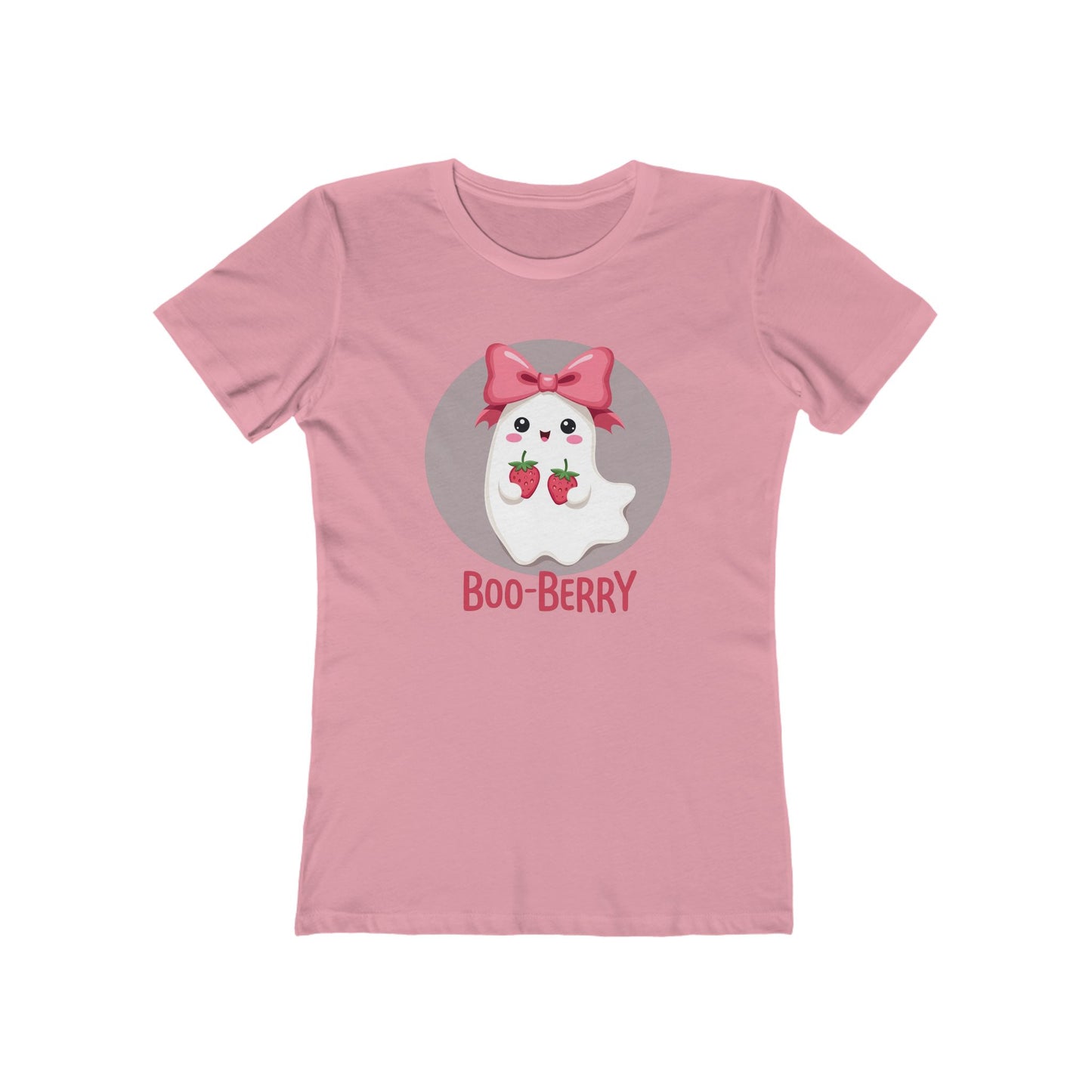 Boo-Berry Ghost Women's Boyfriend Tee | Cute Halloween Shirt, Casual Wear, Fall Fashion, Spooky Season, Trick-or-Treat Graphic Tee