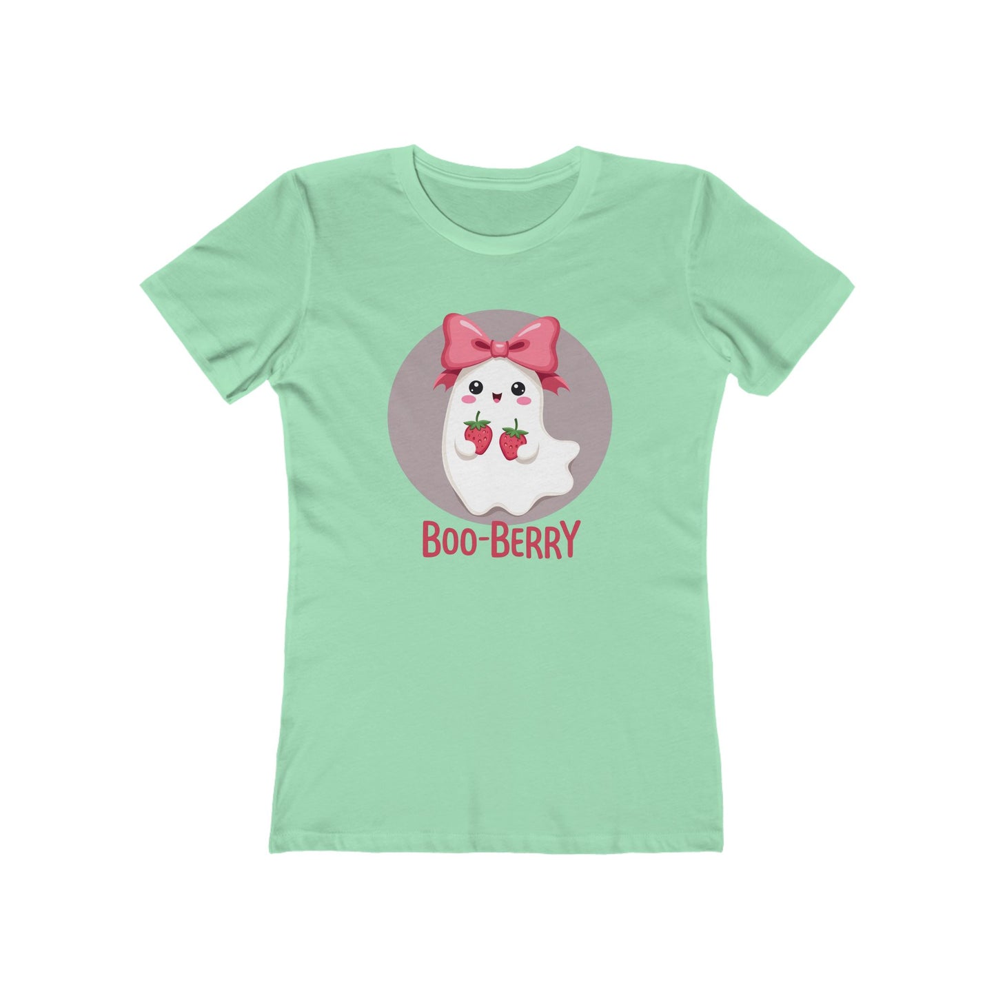 Boo-Berry Ghost Women's Boyfriend Tee | Cute Halloween Shirt, Casual Wear, Fall Fashion, Spooky Season, Trick-or-Treat Graphic Tee