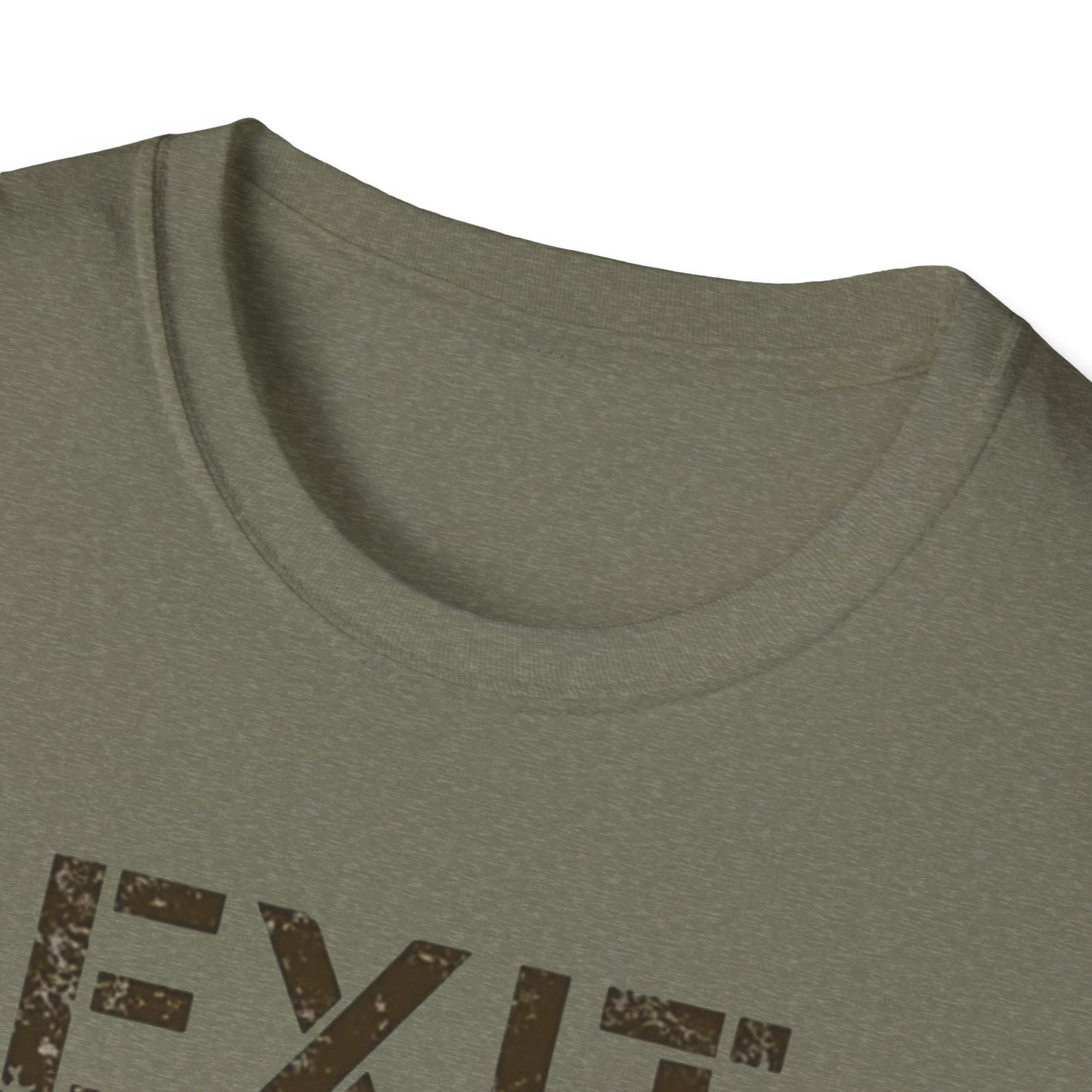 Exit Strategy Unisex Softstyle T-Shirt, Casual Wear, Fun Graphic Tee, Gift for Friends, Statement Shirt, Everyday Comfort - Psychonaut Swag