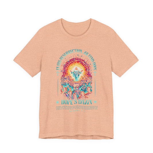 Resurrection Concert Tee — "Hope's Dawn" Christian Worship Graphic Shirt