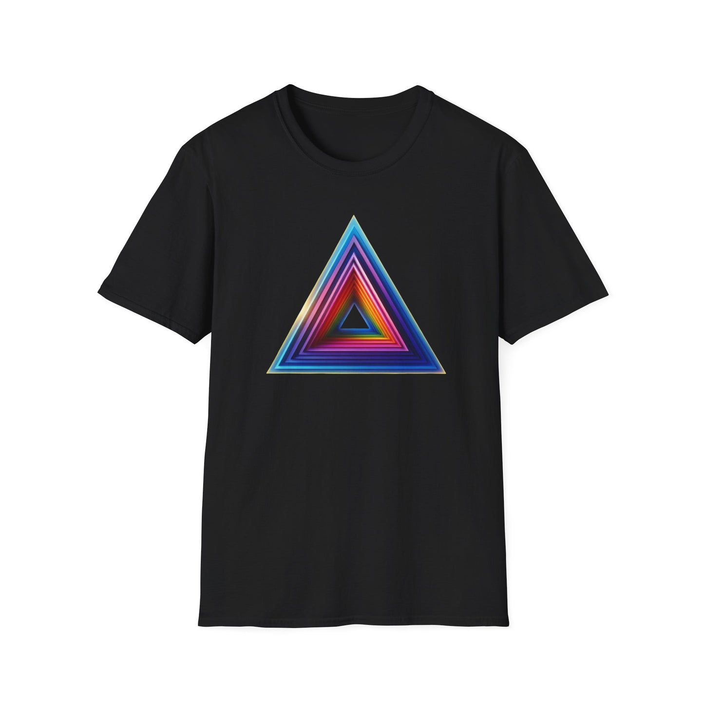 Triangle Rainbow, Unisex Softstyle T-Shirt - Psychonaut Swag