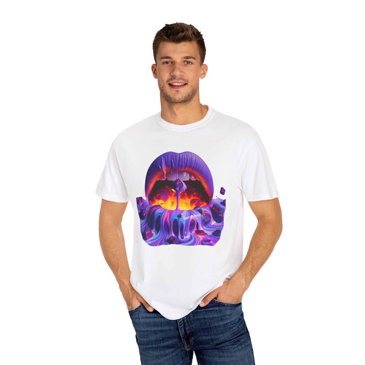 Lava Lips, Unisex Garment-Dyed T-shirt