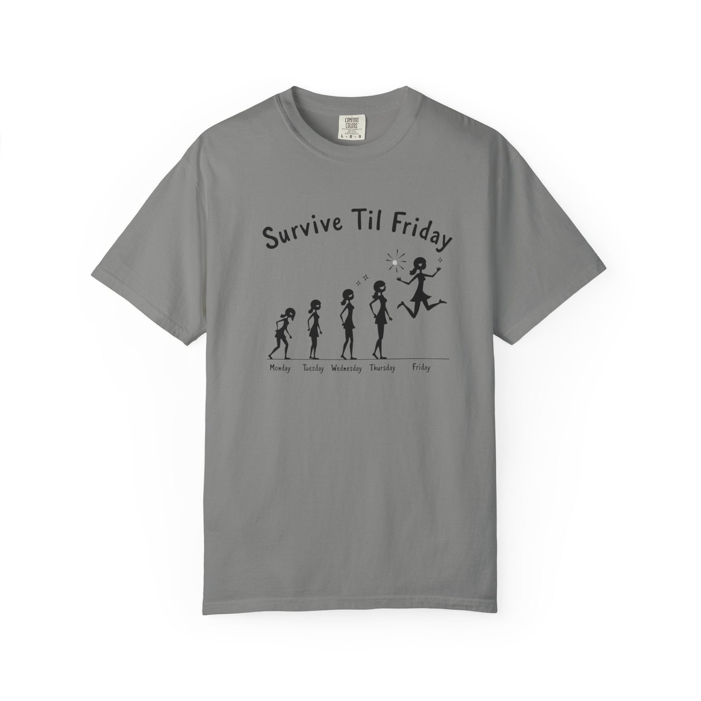 Survive Til Friday Unisex T-shirt, Funny Graphic Tee, Weekend Vibes Shirt, Casual Everyday Wear, Gift for Friends