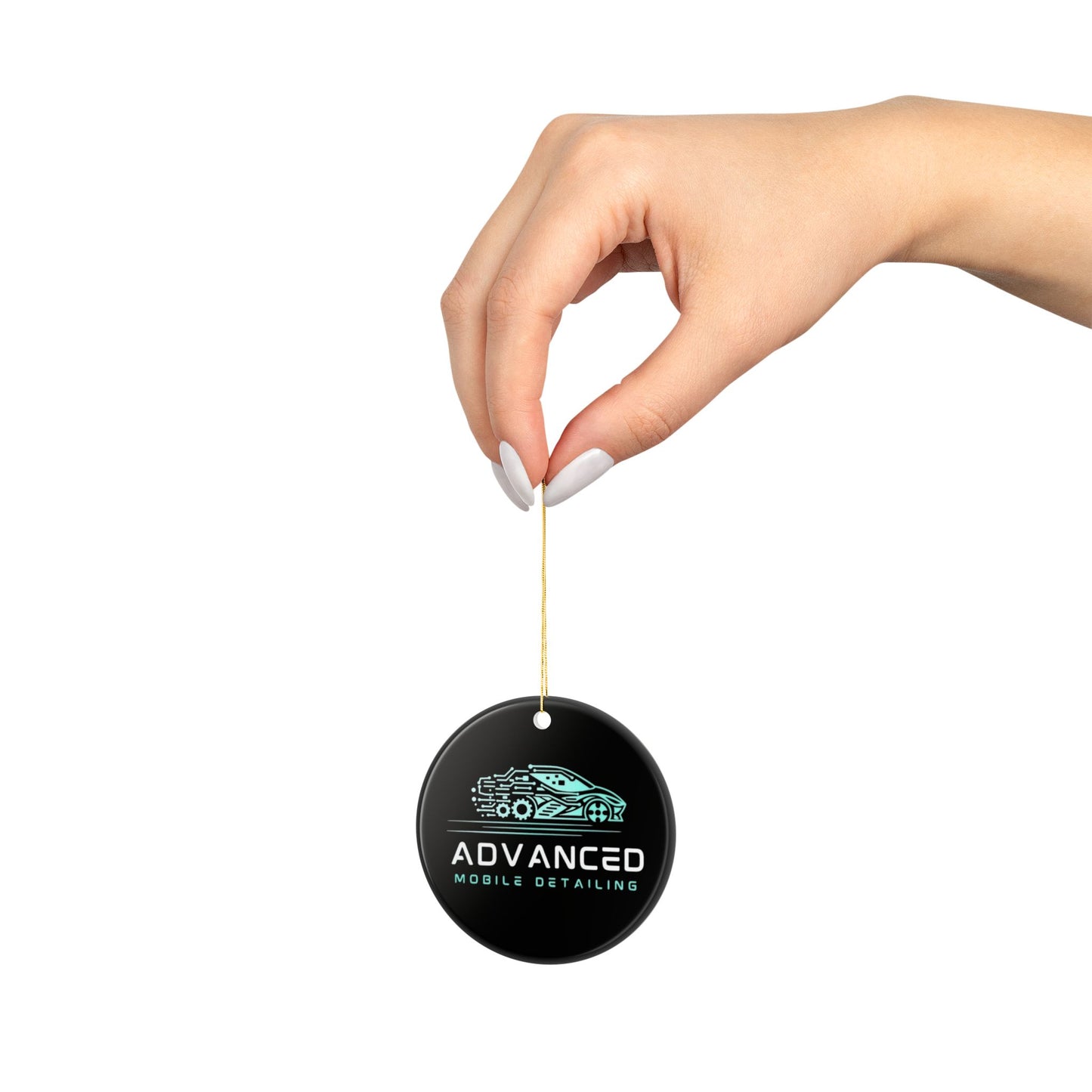 Advanced, Custom Ceramic Ornaments for Car Enthusiasts - Advanced Mobile Detailing, Unique Gift, Holiday Decor, Personalized Home Accent