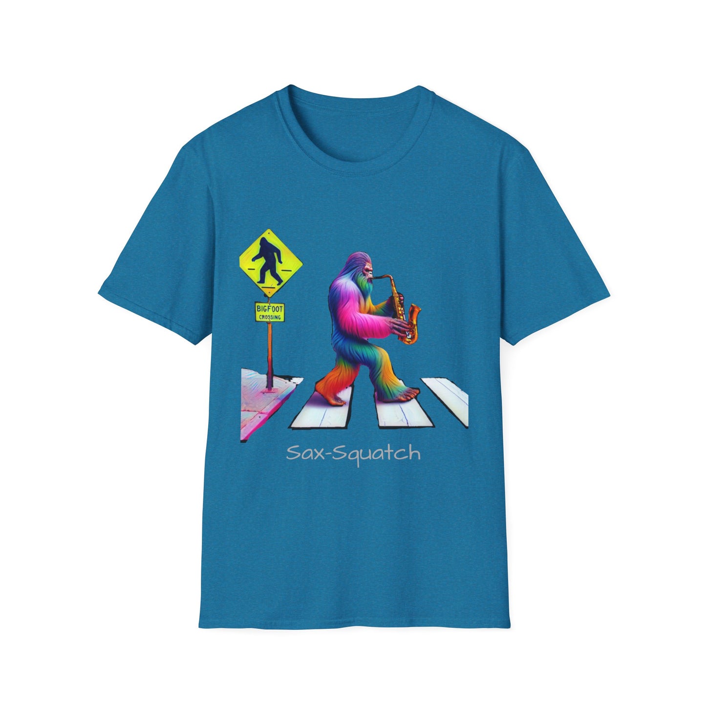 Sax-Squatch, Unisex Softstyle T-Shirt - Psychonaut Swag