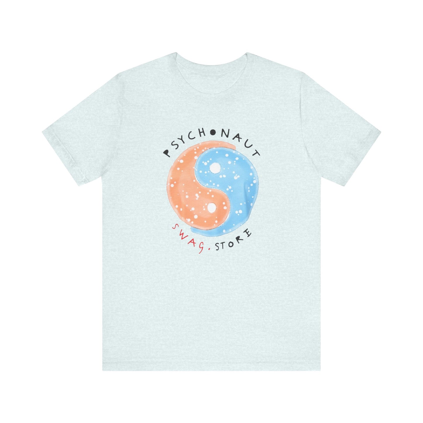 Psychedelic Yin Yang Graphic Tee, Relaxed Fit Short Sleeve T-Shirt, Unisex Casual Wear, Gift for Psychonauts and Free Spirits