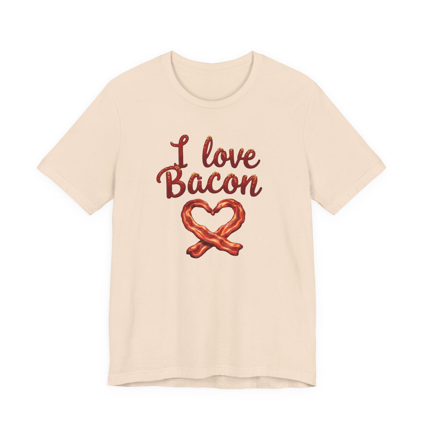 I Love Bacon Unisex Tee - Perfect for Food Lovers, Casual Outings, Gift for Bacon Fans, Foodie T-Shirt, Fun Cooking Tee - Psychonaut Swag
