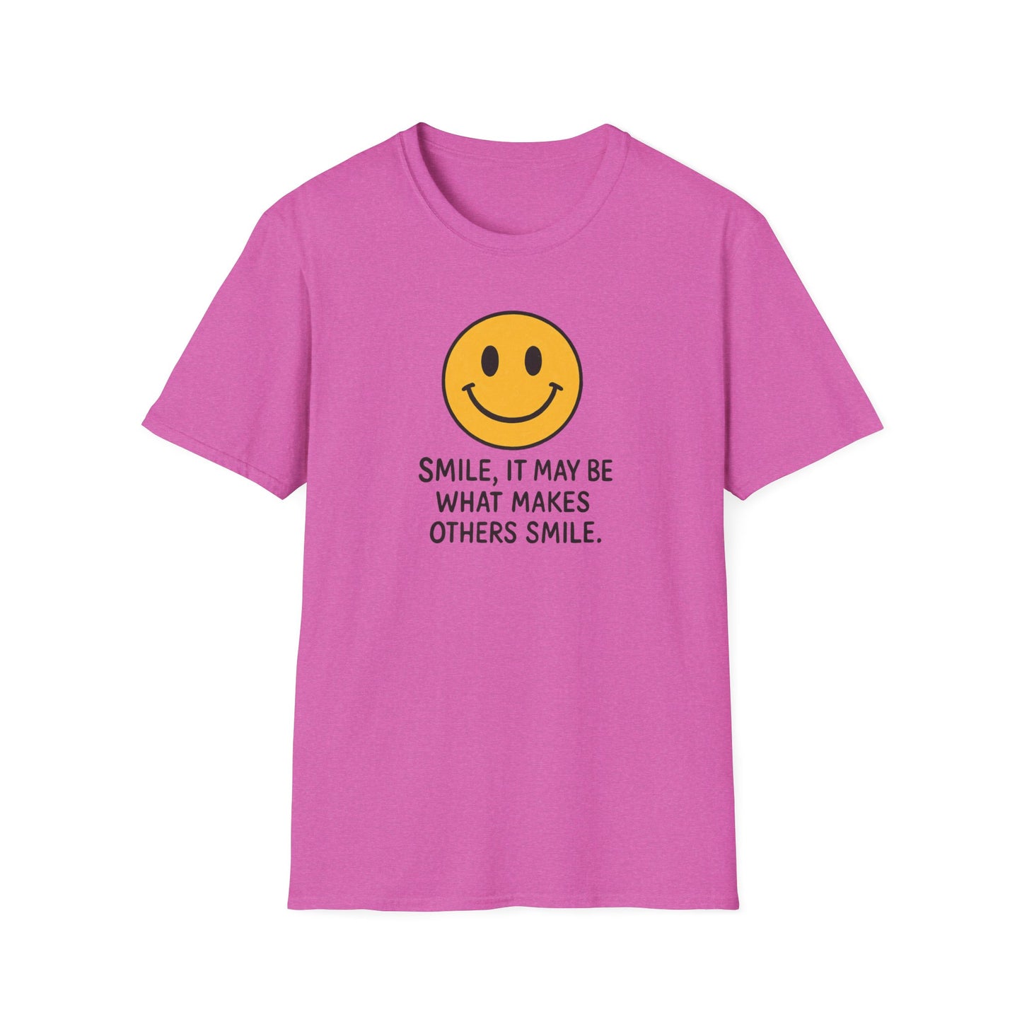 Smile Encouragement T-Shirt, Positive Vibes Tee, Unisex Graphic Shirt, Gift for Friends, Casual Wear, Everyday Comfort - Psychonaut Swag