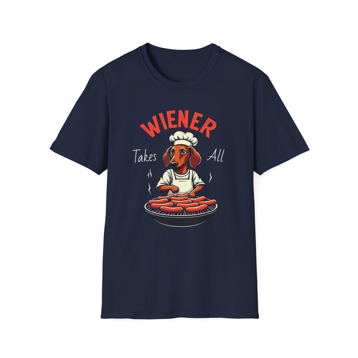 Wiener takes all, Dog Humor T-Shirt, Funny Pet Lover Gift, Cute Dog Tee, Unisex Funny Shirt, Dog Lover's Apparel - Psychonaut Swag