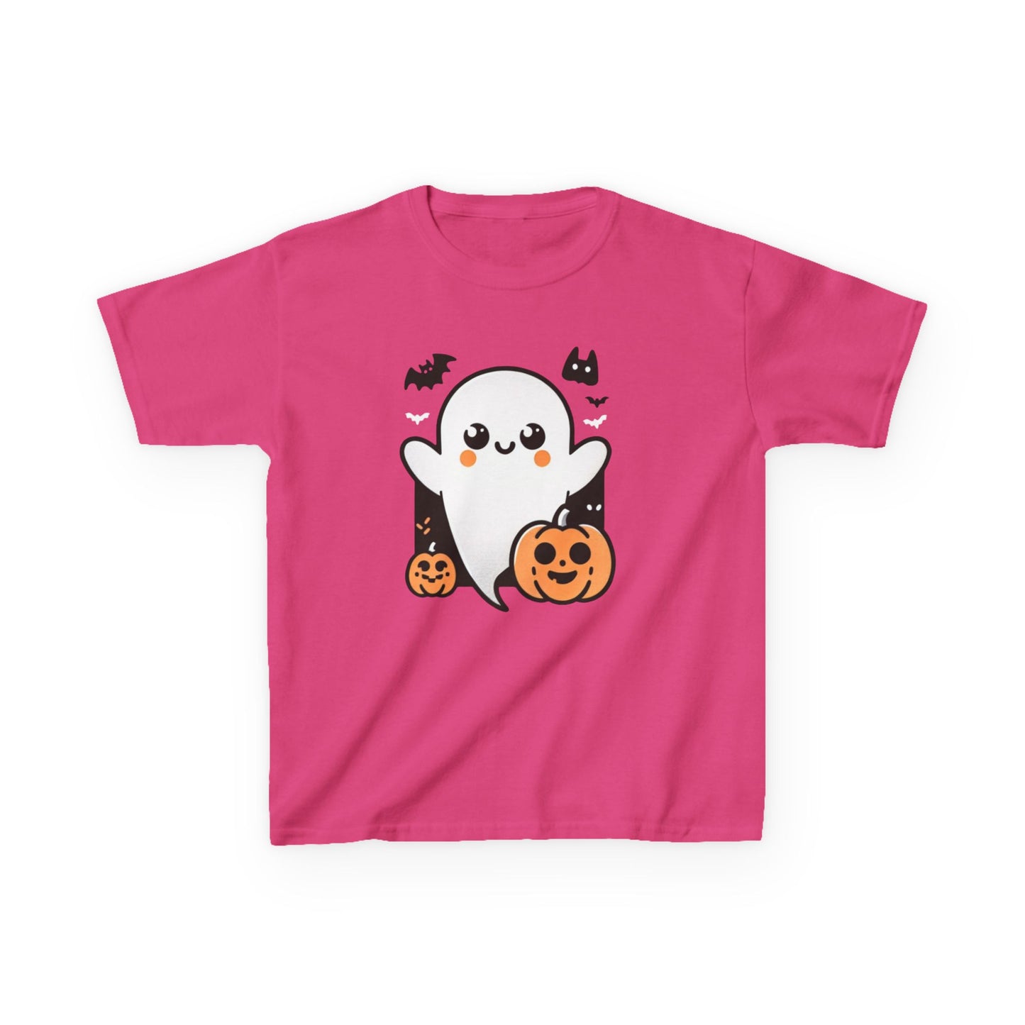 Kids Halloween Tee, Ghost Trick or Treat Top, Autumn Fun Apparel, Pumpkin Graphic Tee, Festive Kidswear