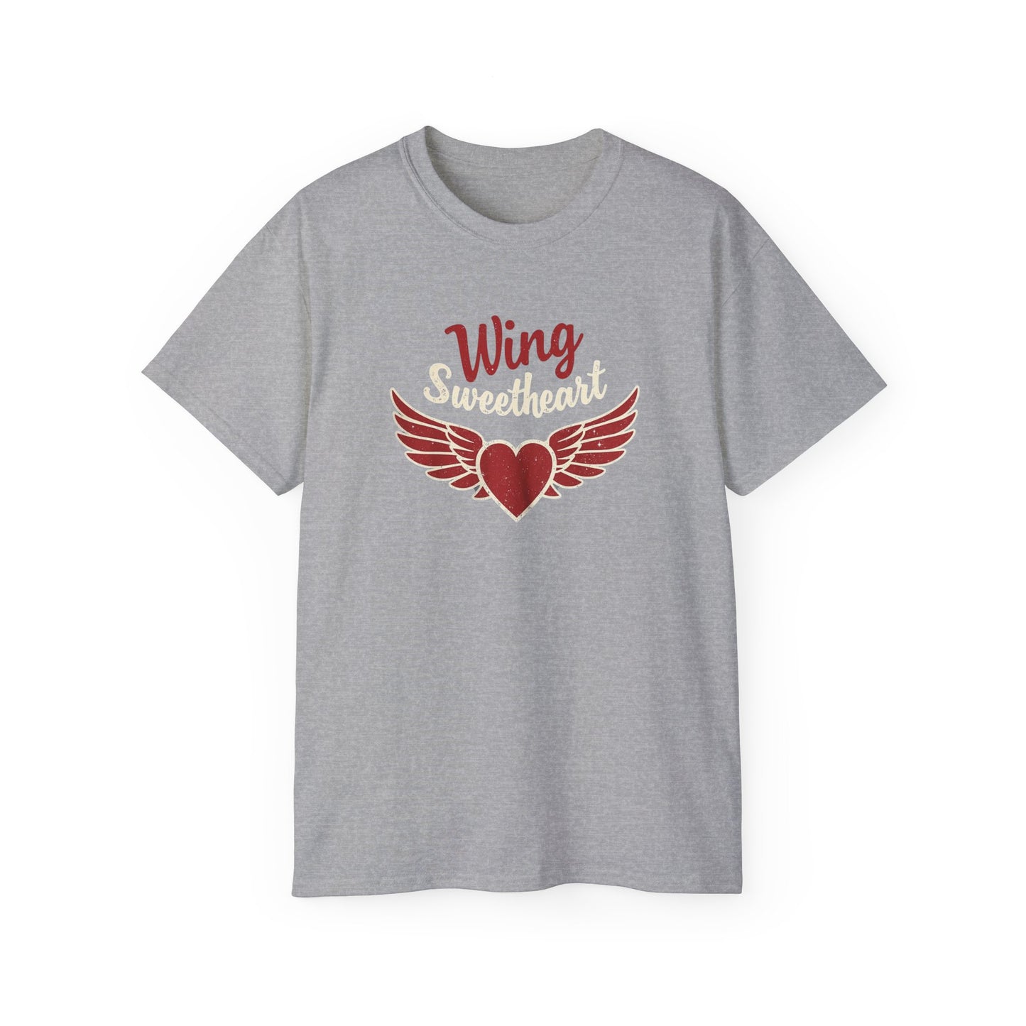 Wing Sweetheart Unisex Ultra Cotton Tee | Cute Graphic Shirt, Valentine's Day Gift, Trendy Casual Wear, Heart Theme Apparel, Unique T-Shirt - Psychonaut Swag