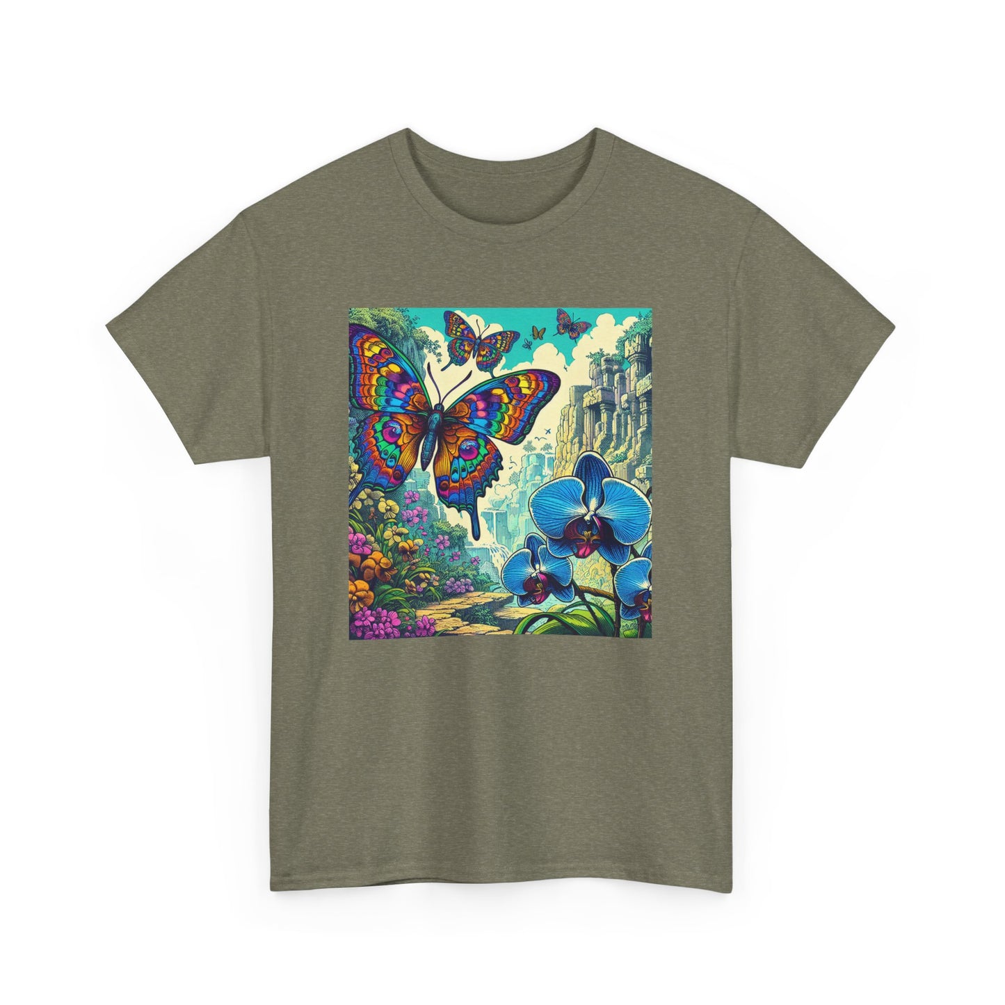Butterfly Orchid, Unisex Heavy Cotton Tee - Psychonaut Swag
