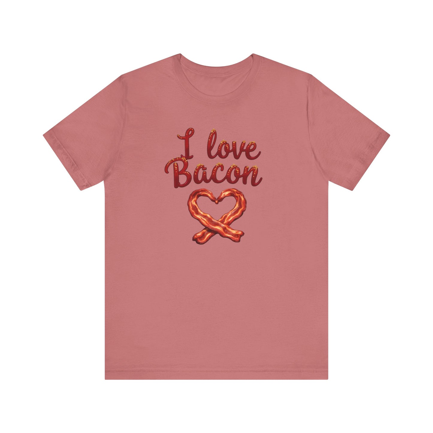 I Love Bacon Unisex Tee - Perfect for Food Lovers, Casual Outings, Gift for Bacon Fans, Foodie T-Shirt, Fun Cooking Tee - Psychonaut Swag