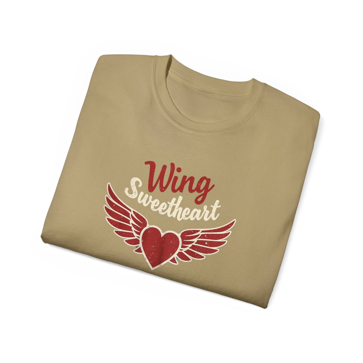 Wing Sweetheart Unisex Ultra Cotton Tee | Cute Graphic Shirt, Valentine's Day Gift, Trendy Casual Wear, Heart Theme Apparel, Unique T-Shirt - Psychonaut Swag