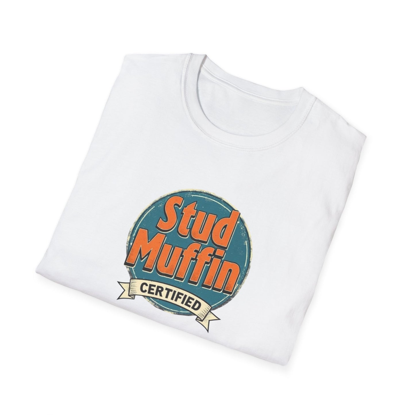 Stud Muffin Unisex Softstyle T-Shirt | Funny Gift for Dads, Birthdays, Father's Day, Casual Wear, Graphic Tee - Psychonaut Swag