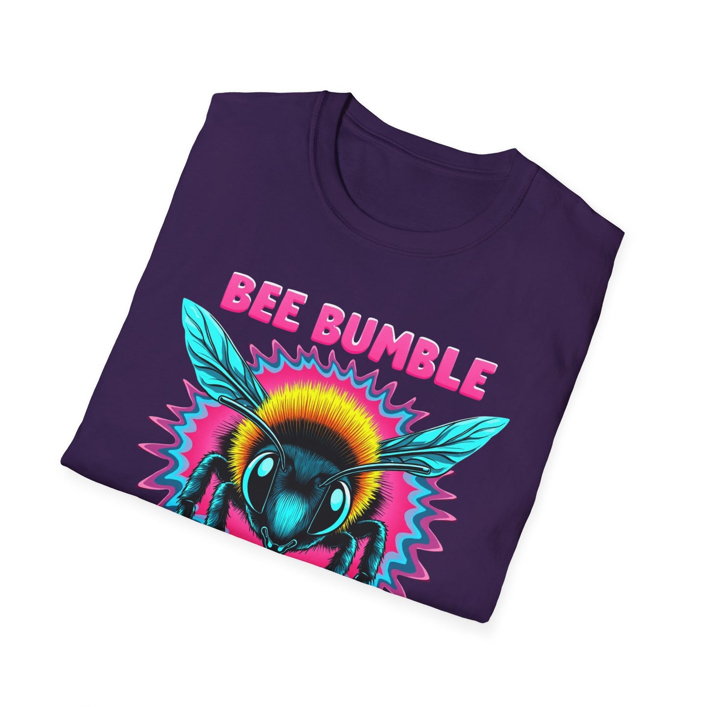 Bee Bumble T-Shirt, Retro Graphic Tee, Softstyle Unisex Shirt, Summer Fashion, Gift for Beekeepers, Eco-Friendly Tee - Psychonaut Swag