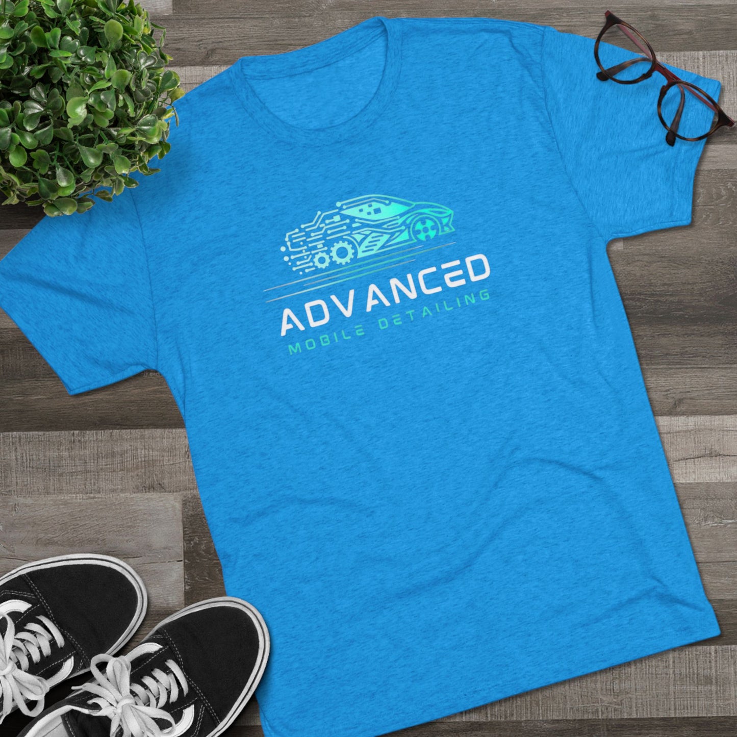 Advanced Mobile Detailing, Tri-blend, Tee | Car Enthusiast T-Shirt, Custom Auto Care Shirt, Gift for Car Lovers, Unique Vehicle Detailing Apparel