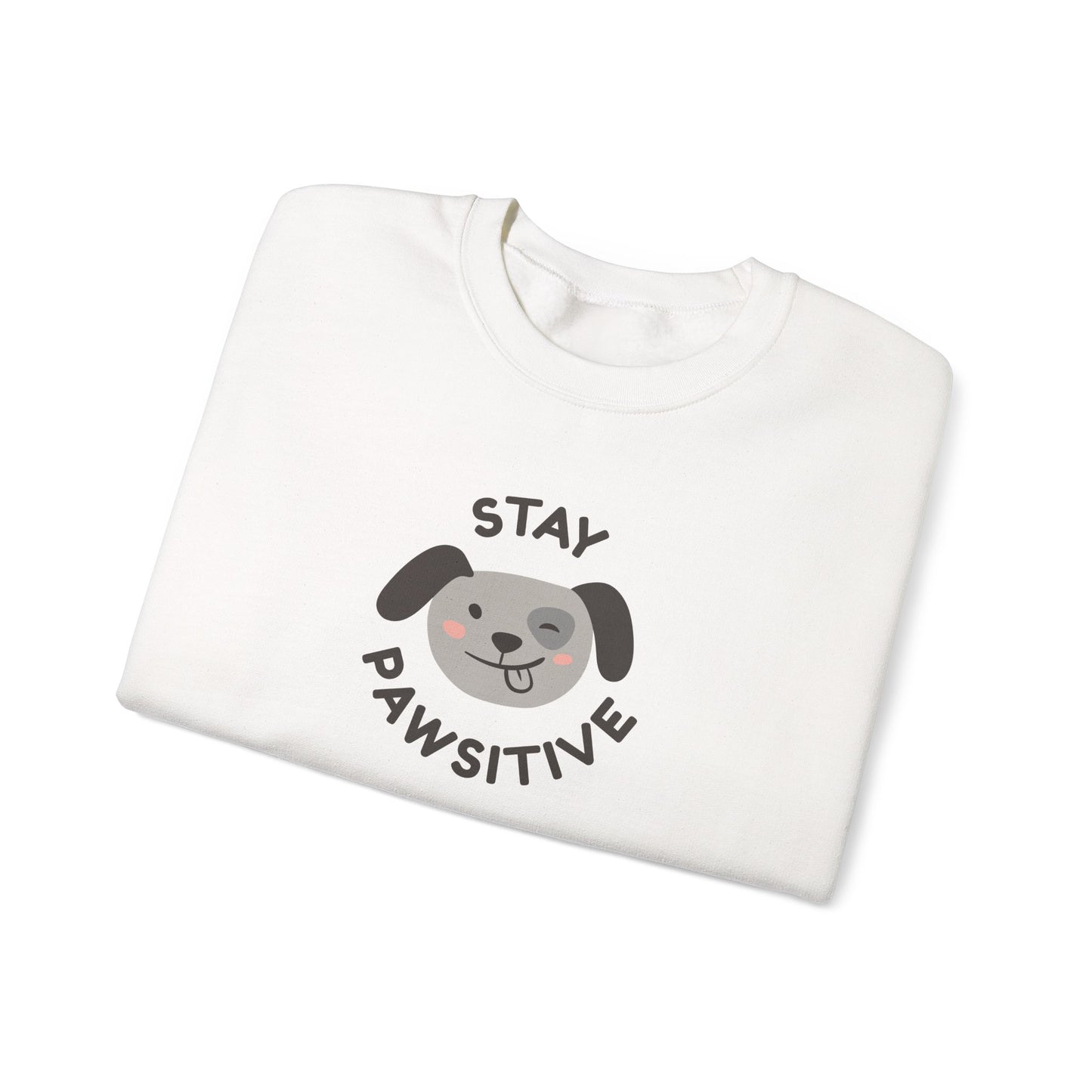 Stay Pawsitive Unisex Heavy Blend™ Crewneck Sweatshirt - Psychonaut Swag