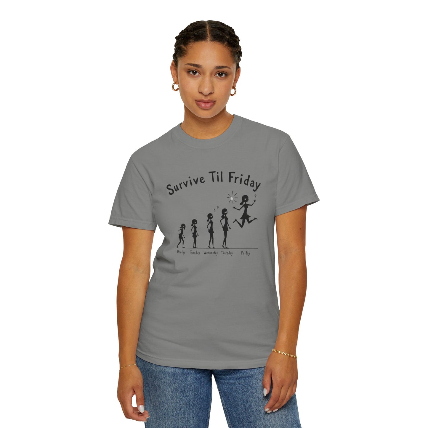 Survive Til Friday Unisex T-shirt, Funny Graphic Tee, Weekend Vibes Shirt, Casual Everyday Wear, Gift for Friends
