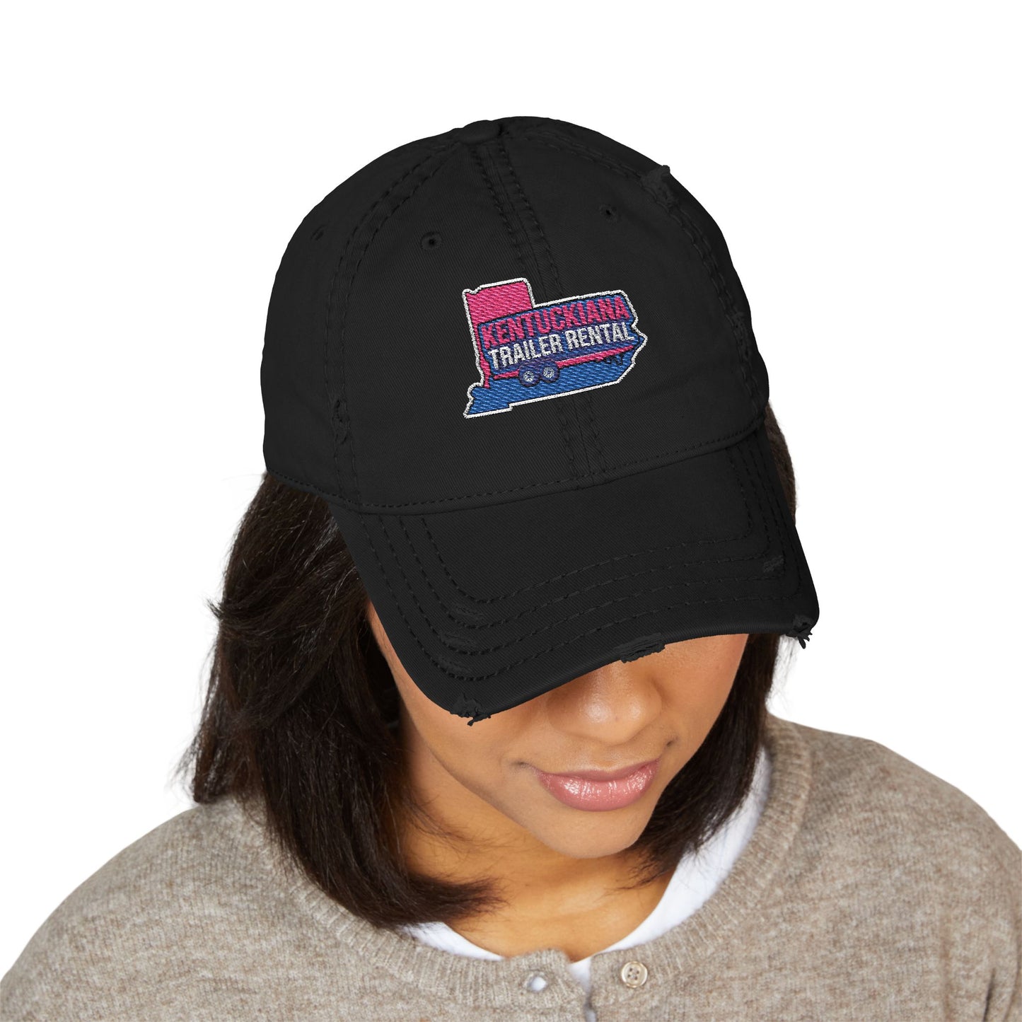 Kentuckiana Distressed Embroidered Dad Hat, Casual Hat for Adventure Lovers, Gift for Father's Day, Summer Style Cap, Vintage Dad Hat