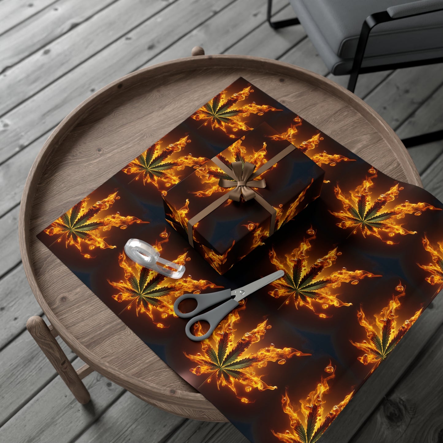Gift Wrap Paper - Blazing Hemp Design - Psychonaut Swag