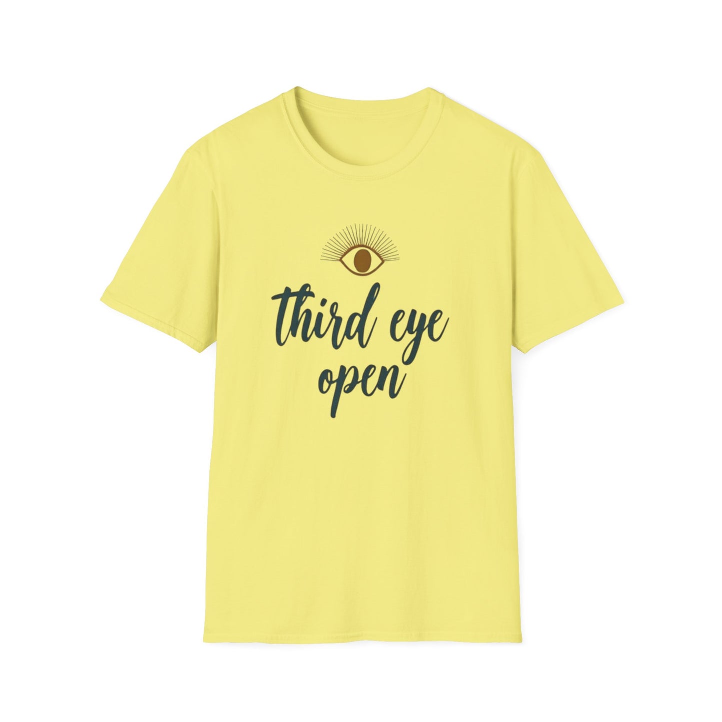 Third Eye insight, Open Unisex Softstyle T-Shirt, Spiritual Gift, Graphic Tee, Meditation Apparel, Casual Wear, Yoga Clothing, Unique T-Shirt - Psychonaut Swag