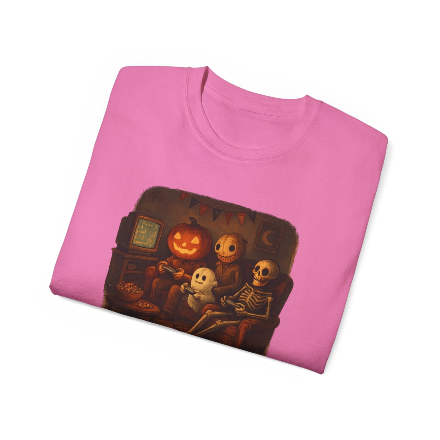 Game Night Tee, Halloween Shirt, Unisex Cotton T-Shirt, Spooky Fun Apparel, Perfect for Gathering and Celebrations