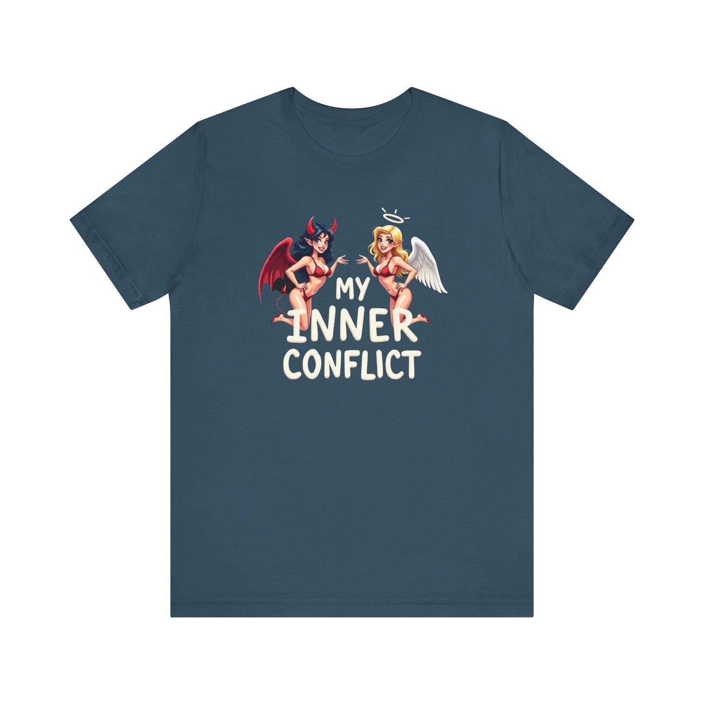 My Inner Conflict, Graphic Tee, Casual Wear, Halloween Gift, Unisex Shirt, Fashion Statement, Unique Style - Psychonaut Swag