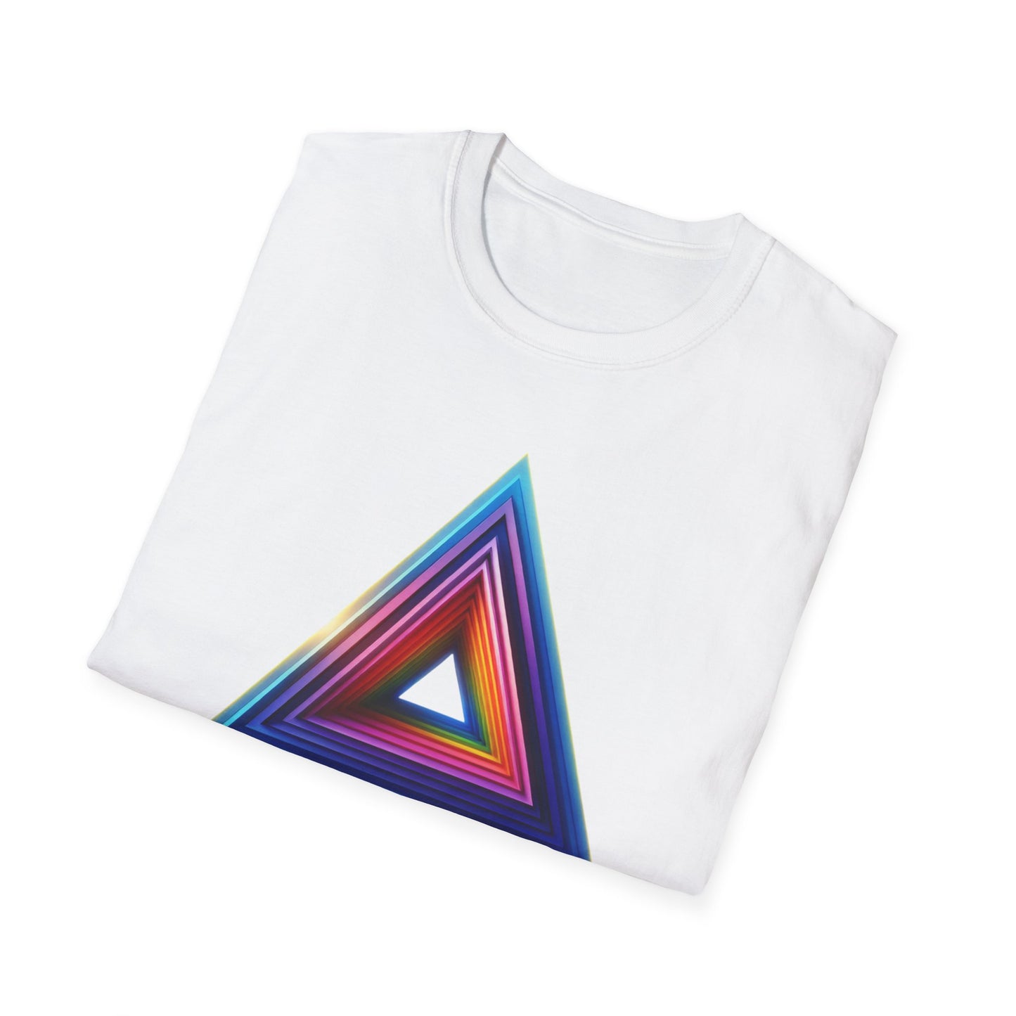 Triangle Rainbow, Unisex Softstyle T-Shirt - Psychonaut Swag