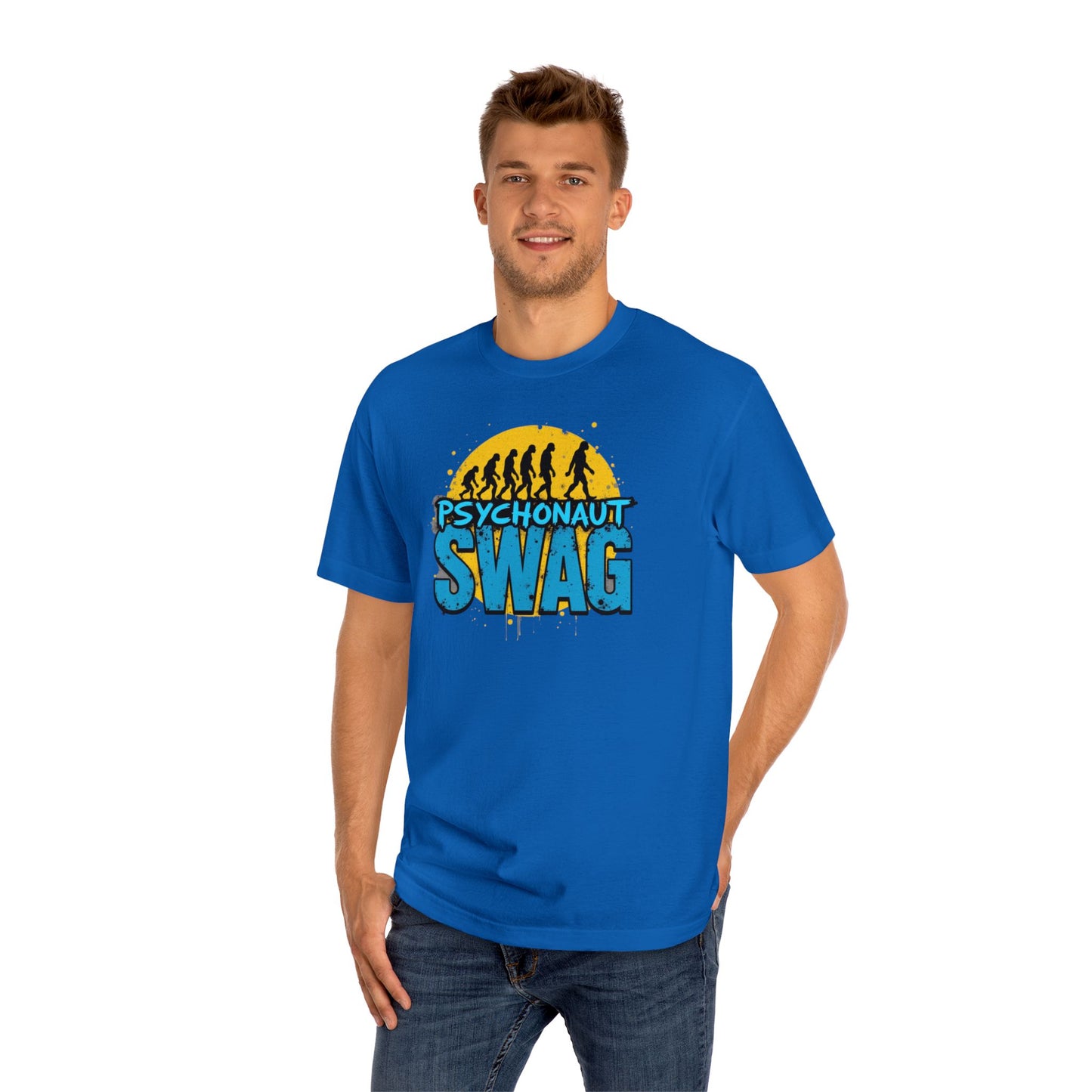 Psycho Swag Unisex Classic Tee - Trendy Graphic T-Shirt for Gamers & Psychonauts, Quirky Gift, Casual Wear, Unique Fashion - Psychonaut Swag