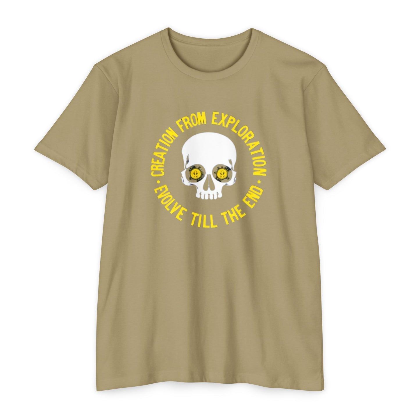 Skull Exploration T-Shirt | Unisex Tee for Adventurers, Fun Graphic Tee, Unique Gift for Explorers, Perfect for Casual Days, Evolution Theme