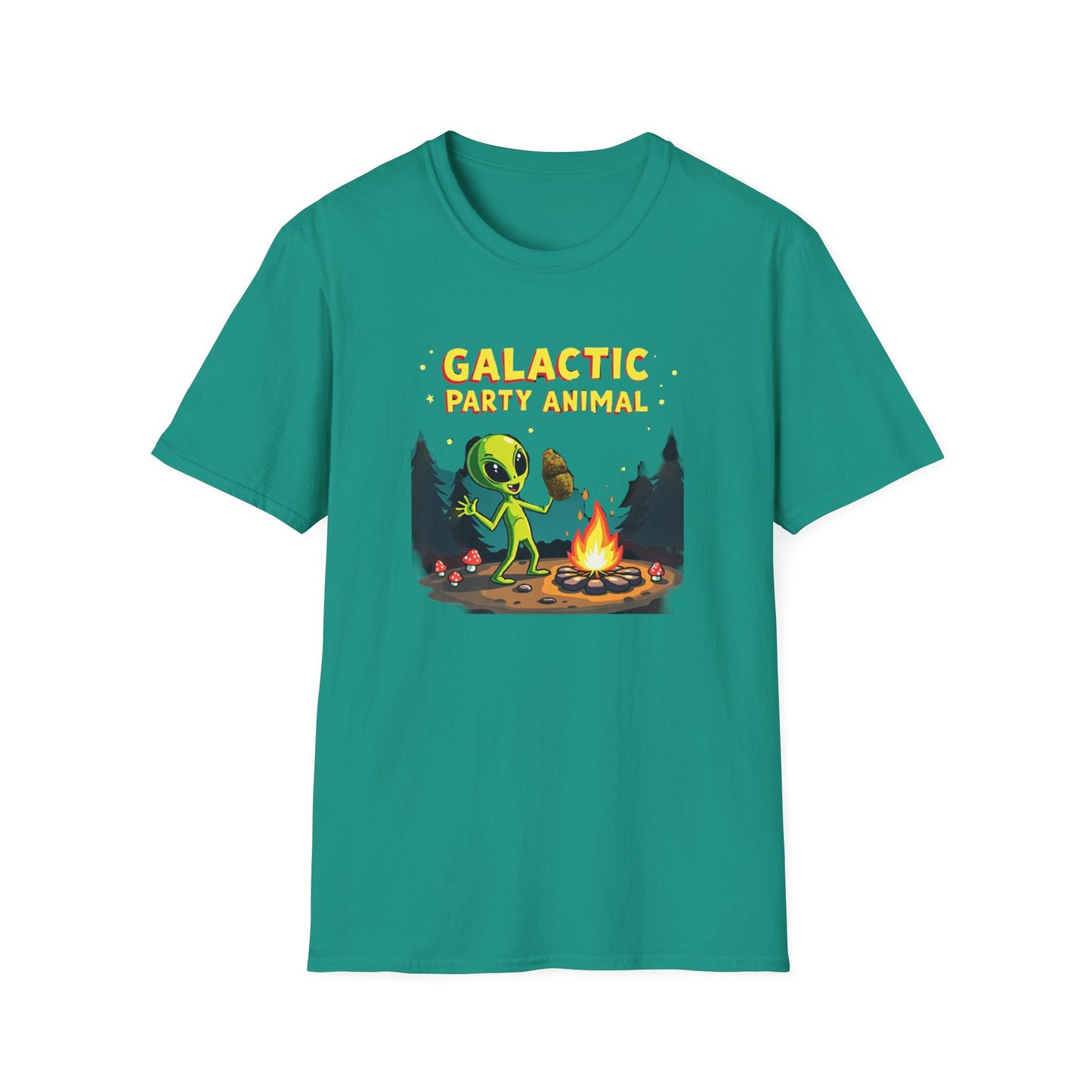 Galactic Party Animal T-Shirt - Unisex Softstyle Tee for Fun Gatherings - Psychonaut Swag