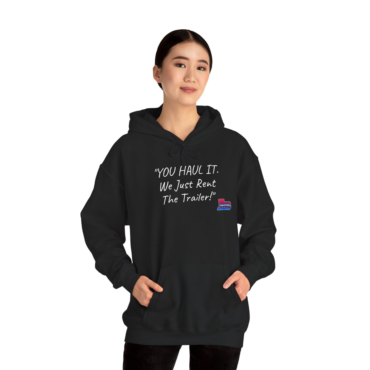 Kentuckiana Small biz swag, Trailer Rental Hoodie for Road Trips, Gifts for Adventure Lovers, Unique Hoodie for Renters, Travel Gear, Funny Sweatshirt