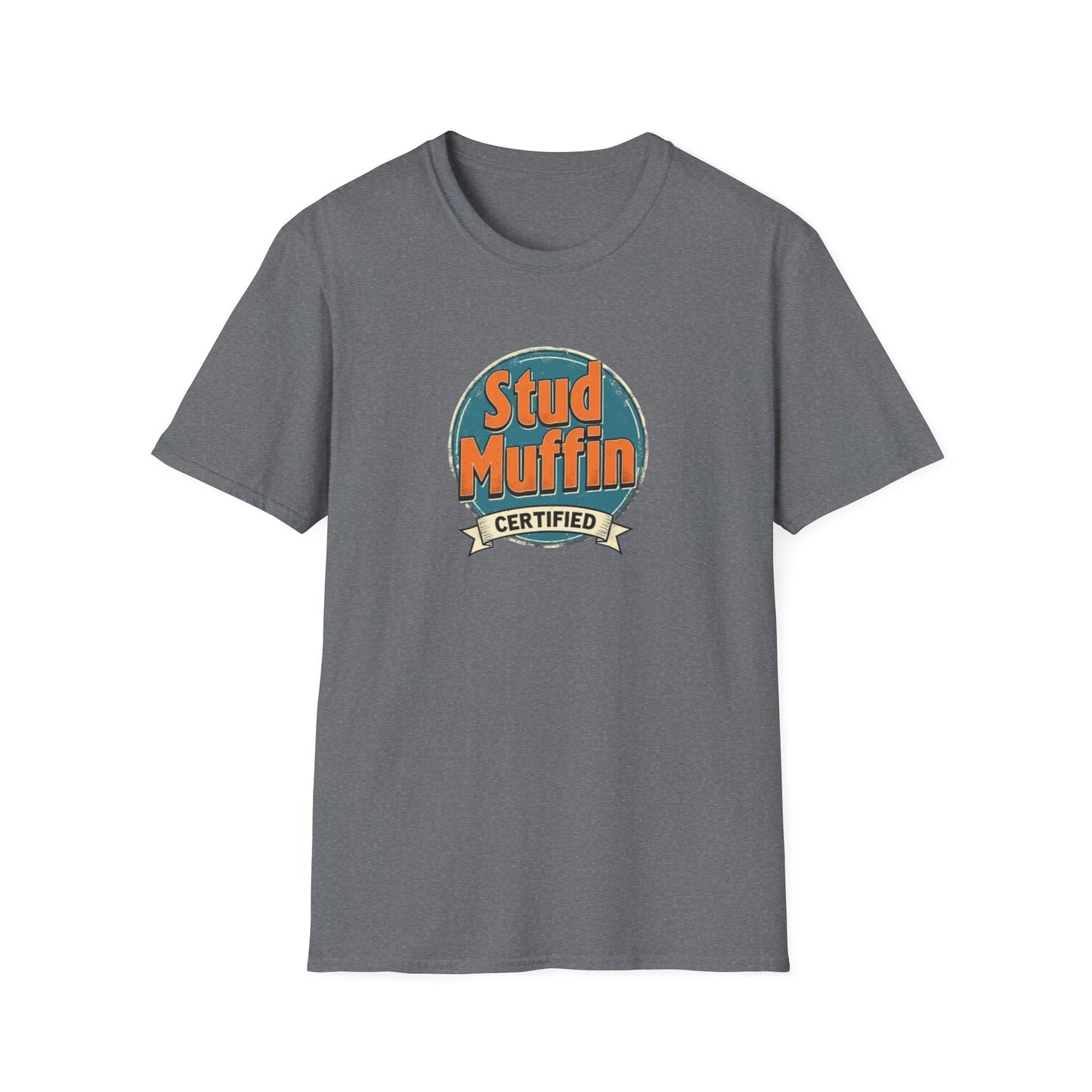 Stud Muffin Unisex Softstyle T-Shirt | Funny Gift for Dads, Birthdays, Father's Day, Casual Wear, Graphic Tee - Psychonaut Swag