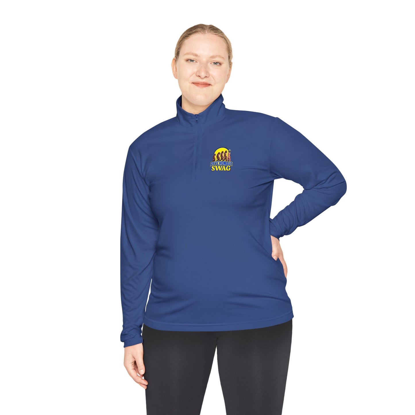 Psychonaut swag, small biz, Unisex Quarter-Zip Pullover with Vibrant Design, Cozy Layer, Ideal for Outdoor Activities, Gift for Him/Her, Perfect for Fall
