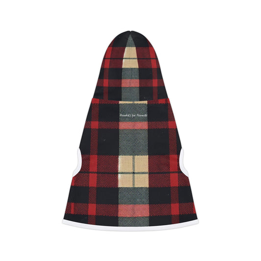 Plaid, red/black, Pet Hoodie, Hoodies for hounds - Psychonaut Swag