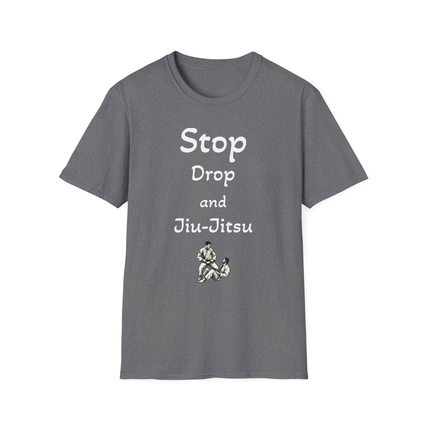 Stop, Drop, and Jiu-Jitsu, Unisex Softstyle T-Shirt - Psychonaut Swag
