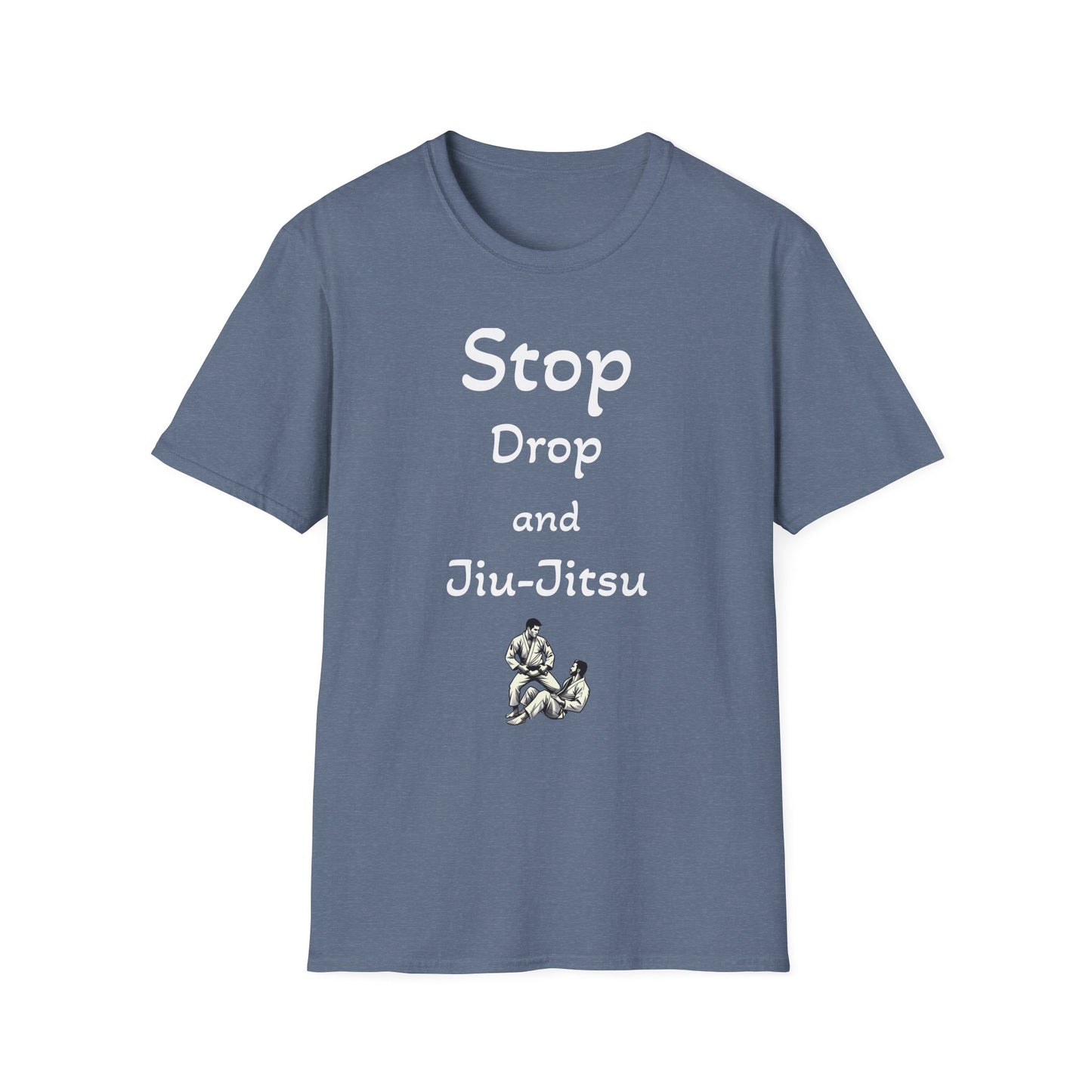 Stop, Drop, and Jiu-Jitsu, Unisex Softstyle T-Shirt - Psychonaut Swag