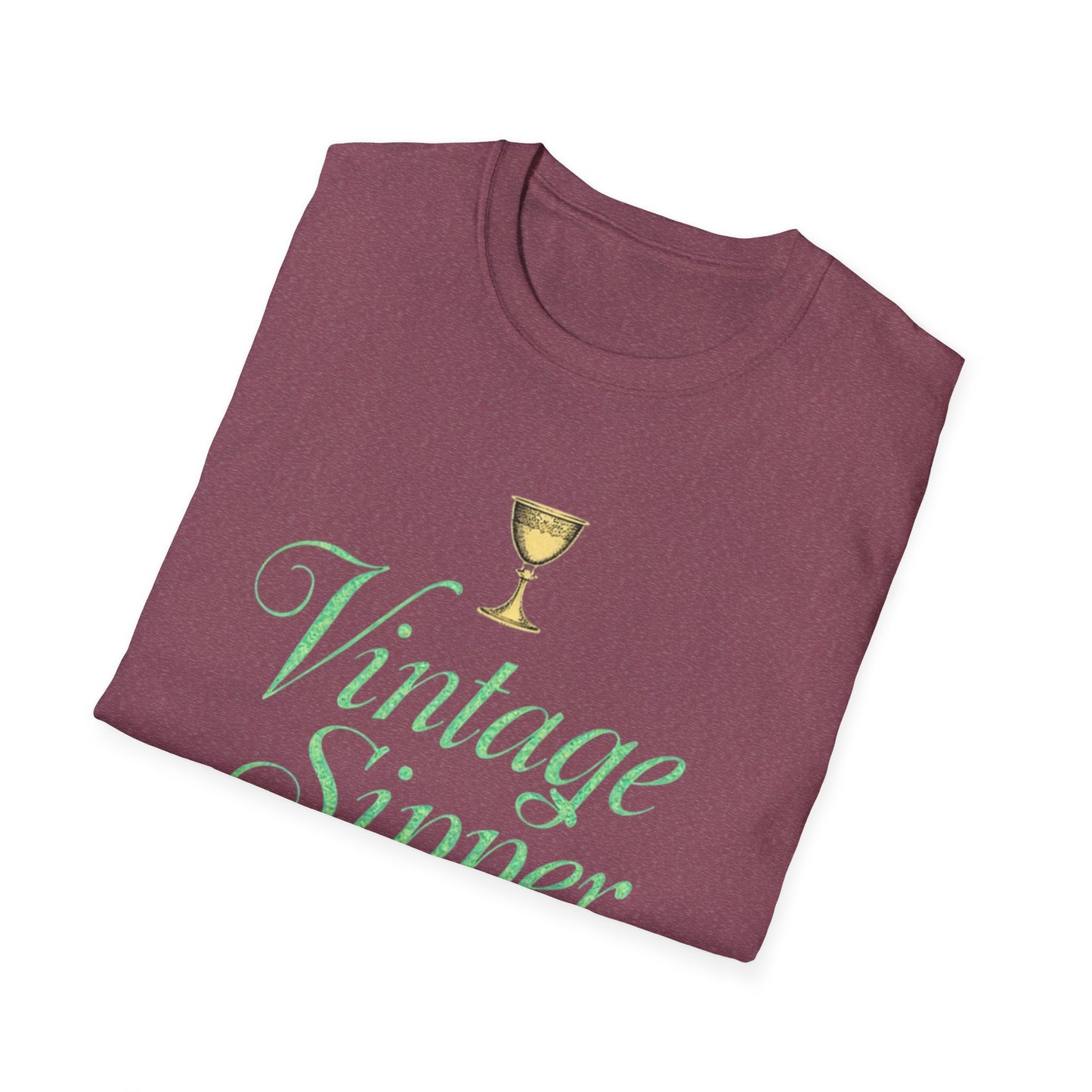 Vintage Sipper Unisex Softstyle T-Shirt, Casual Wear, Gift for Wine Lovers, Bar Night, Vintage Inspired Apparel