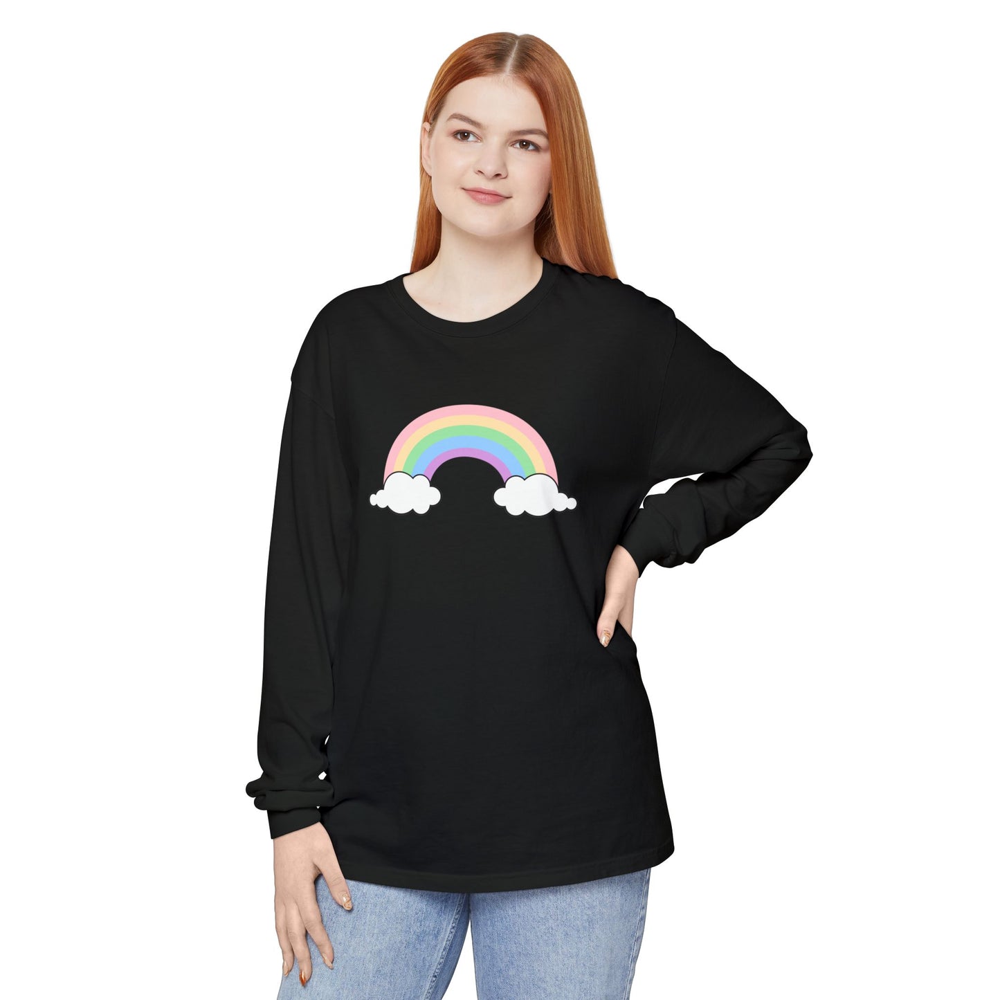 Rainbow, Unisex Garment-dyed Long Sleeve T-Shirt - Psychonaut Swag