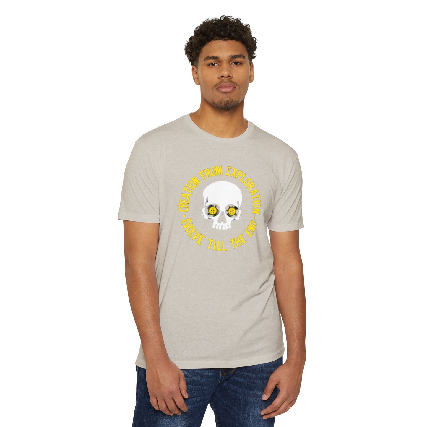 Skull Exploration T-Shirt | Unisex Tee for Adventurers, Fun Graphic Tee, Unique Gift for Explorers, Perfect for Casual Days, Evolution Theme