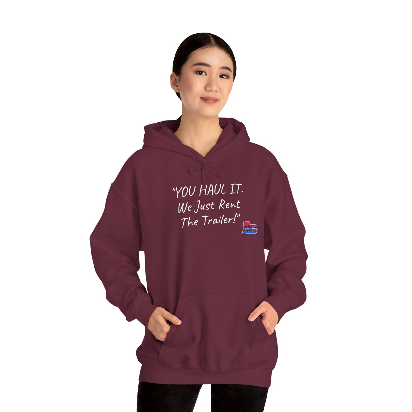 Kentuckiana Small biz swag, Trailer Rental Hoodie for Road Trips, Gifts for Adventure Lovers, Unique Hoodie for Renters, Travel Gear, Funny Sweatshirt