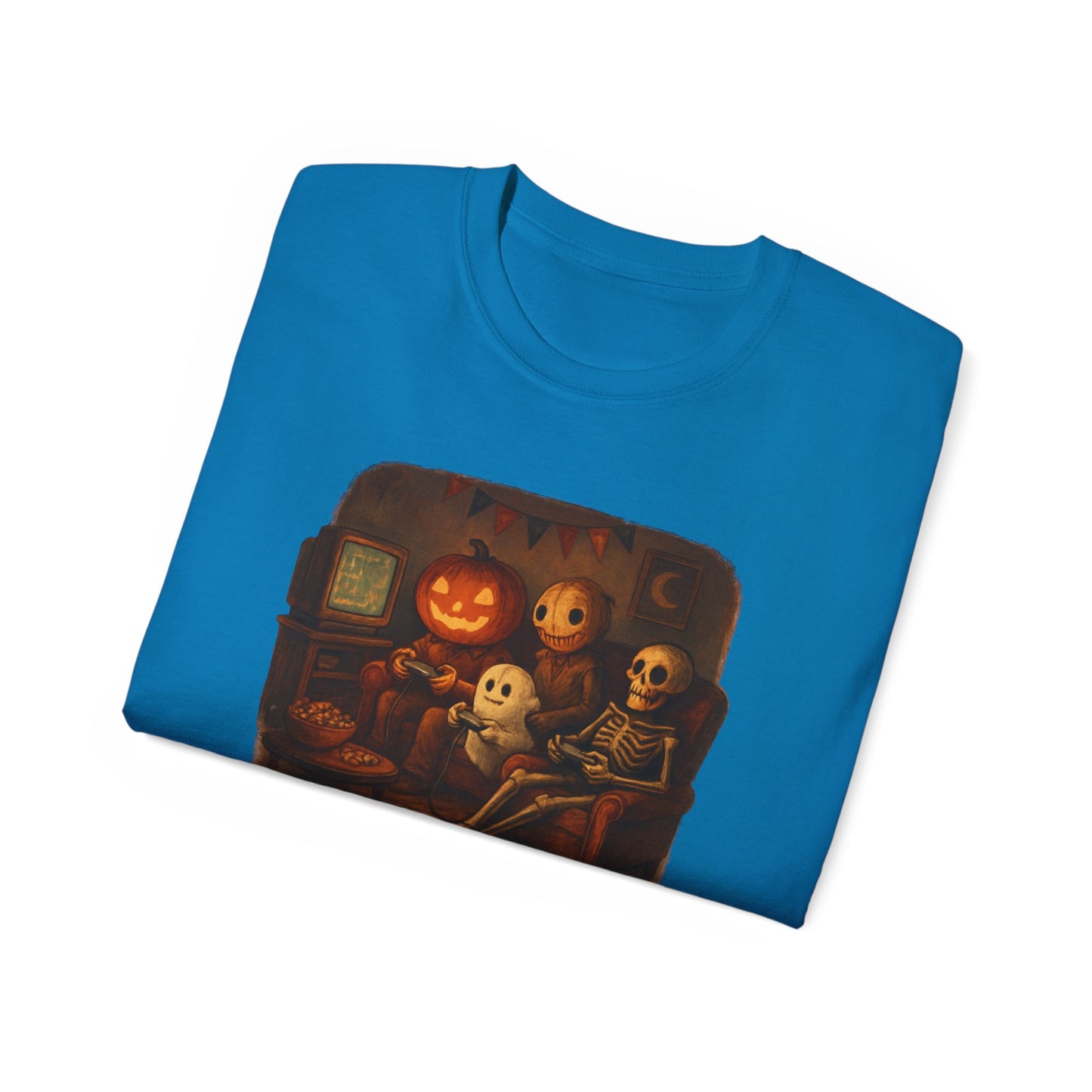 Game Night Tee, Halloween Shirt, Unisex Cotton T-Shirt, Spooky Fun Apparel, Perfect for Gathering and Celebrations