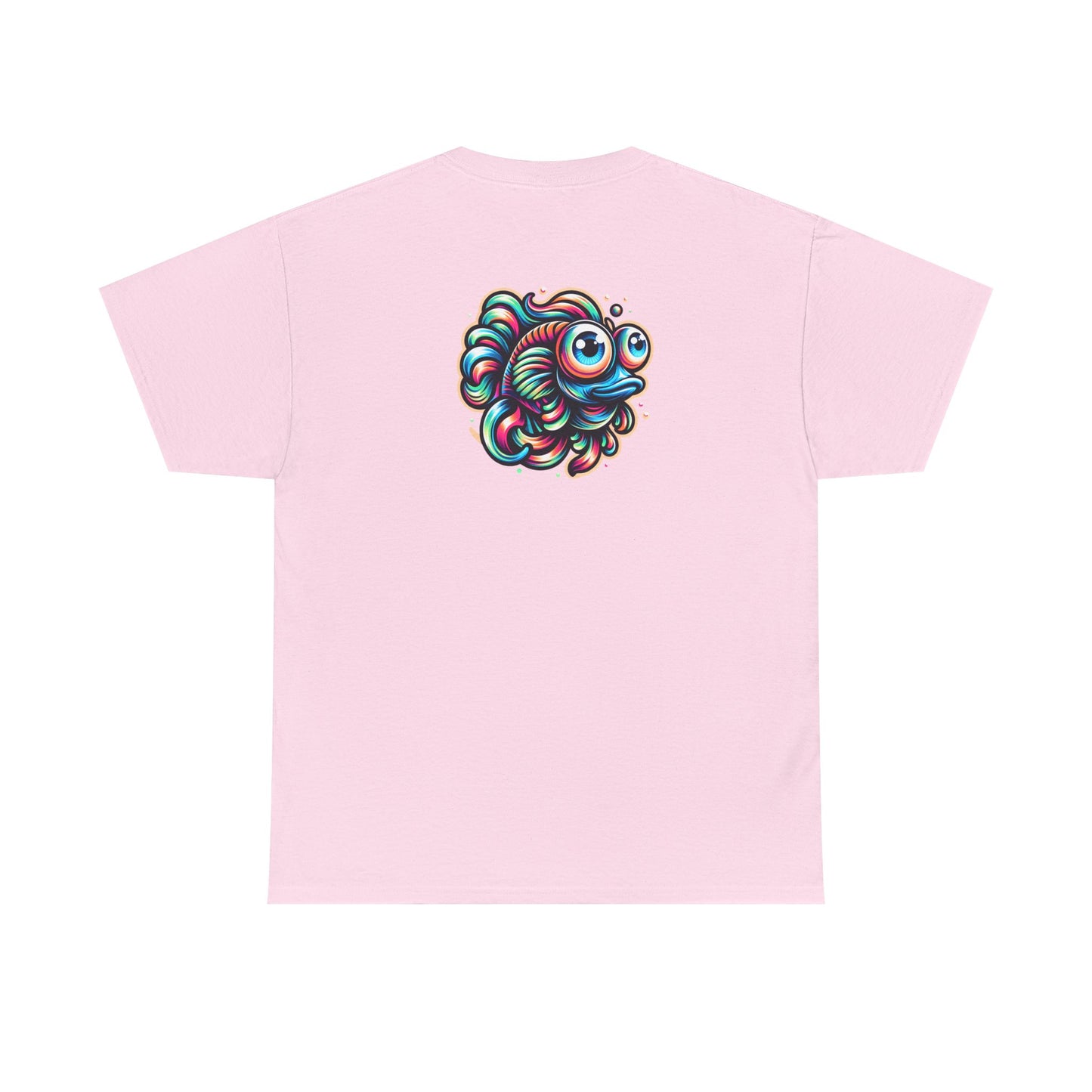 Psychedelic Fish Graphic Unisex Heavy Cotton Tee - Fun & Vibrant Apparel - Psychonaut Swag