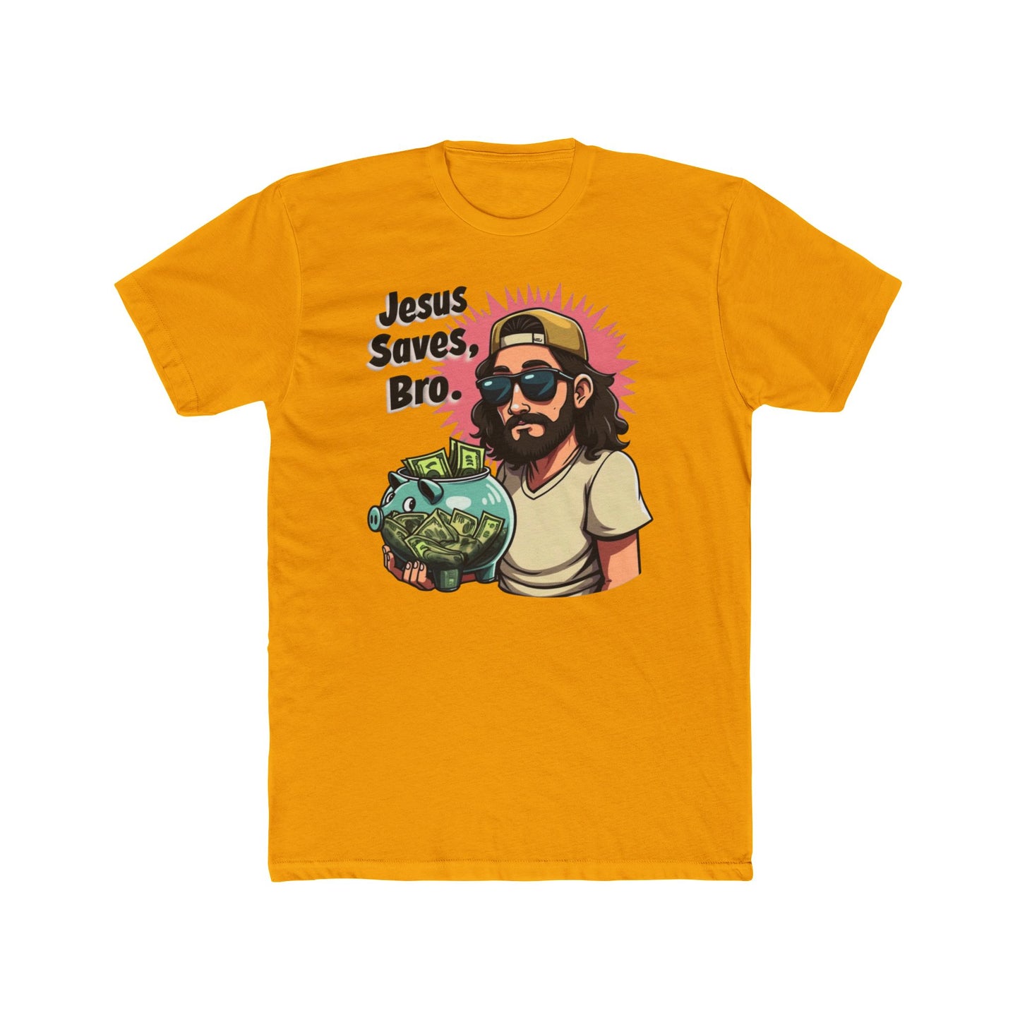 Jesus Saves, Bro' - Casual Wear, Funny Gift, Humor Shirt, Church Events, Everyday Style - Psychonaut Swag
