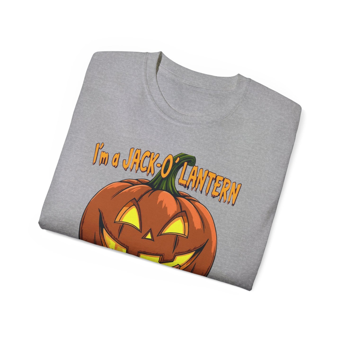 Halloween Jack-O'-Lantern Unisex Tee, Funny Costume Shirt, Spooky Festive Apparel, Halloween Party Gift, October Celebration Outfit