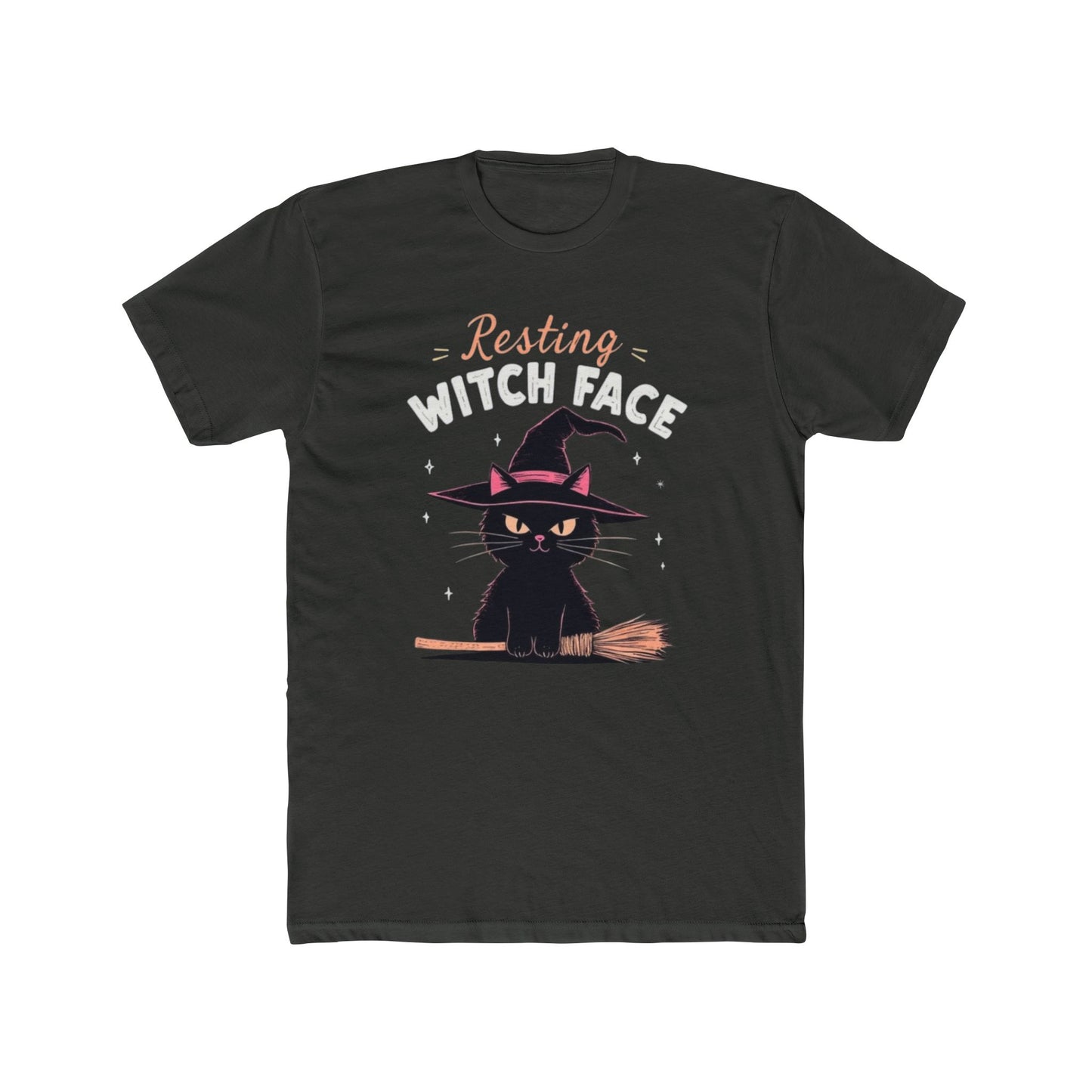 Resting Witch Face Tee - Cute Cat Graphic T-Shirt, Halloween Shirt, Fall Apparel, Unisex Crew Neck, Gift for Cat Lovers - Psychonaut Swag