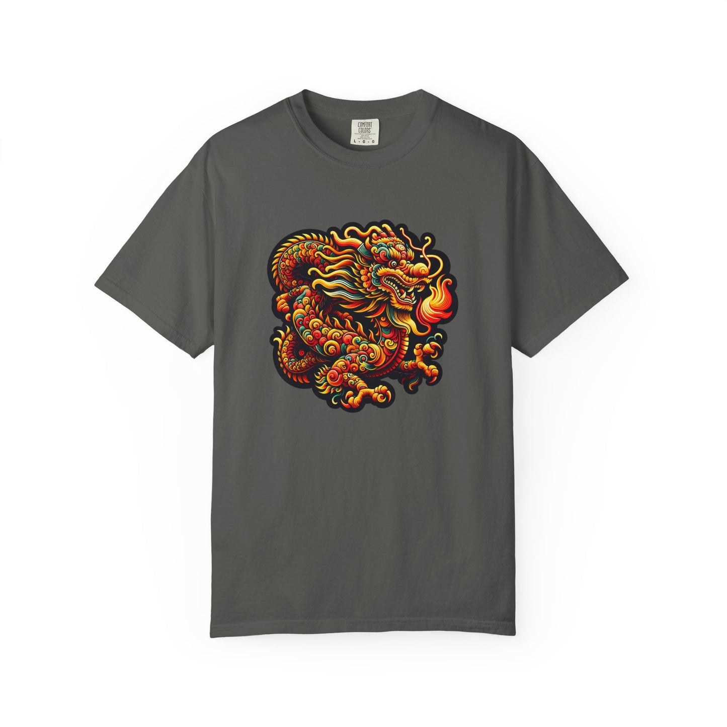 Dragon, Unisex Dragon Graphic T-Shirt - Colorful Garment-Dyed Tee - Psychonaut Swag