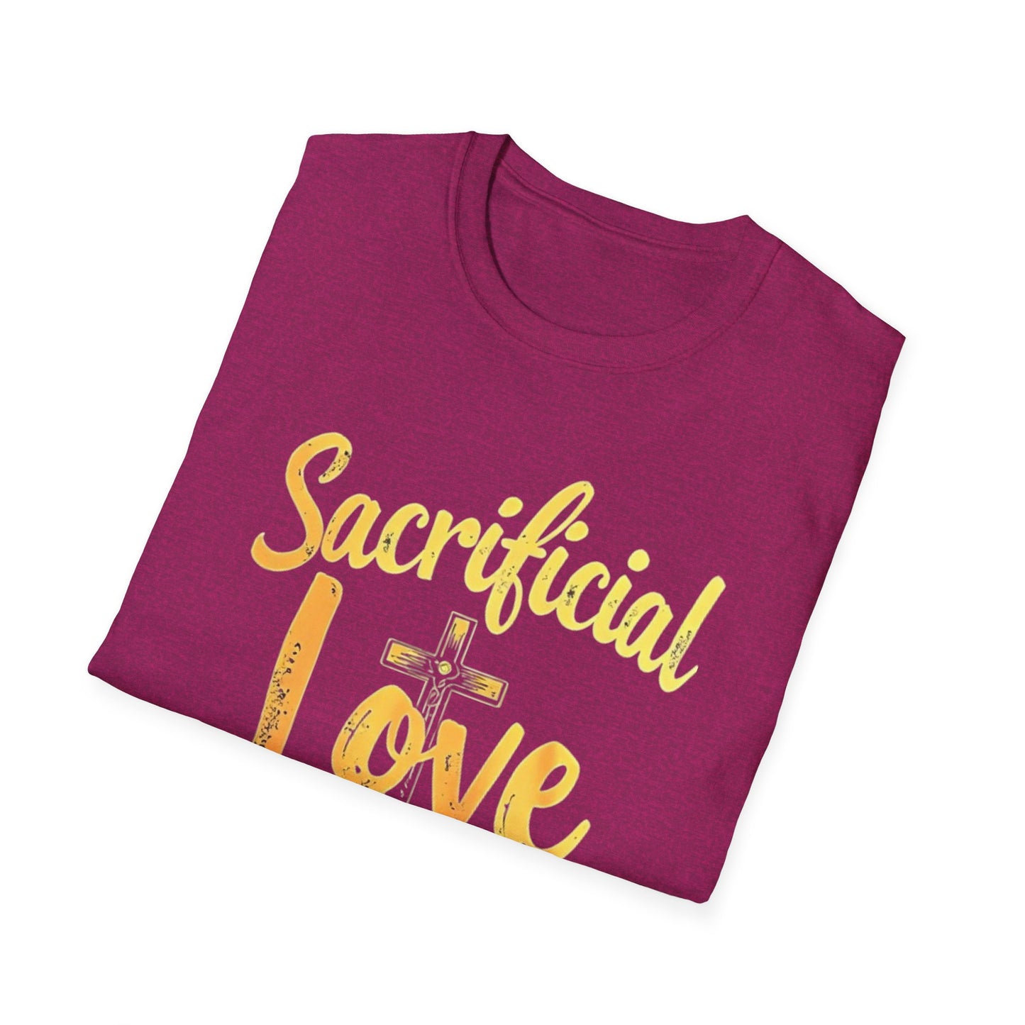 Sacrificial Love Unisex Softstyle T-Shirt - Faith-Inspired Casual Wear - Psychonaut Swag